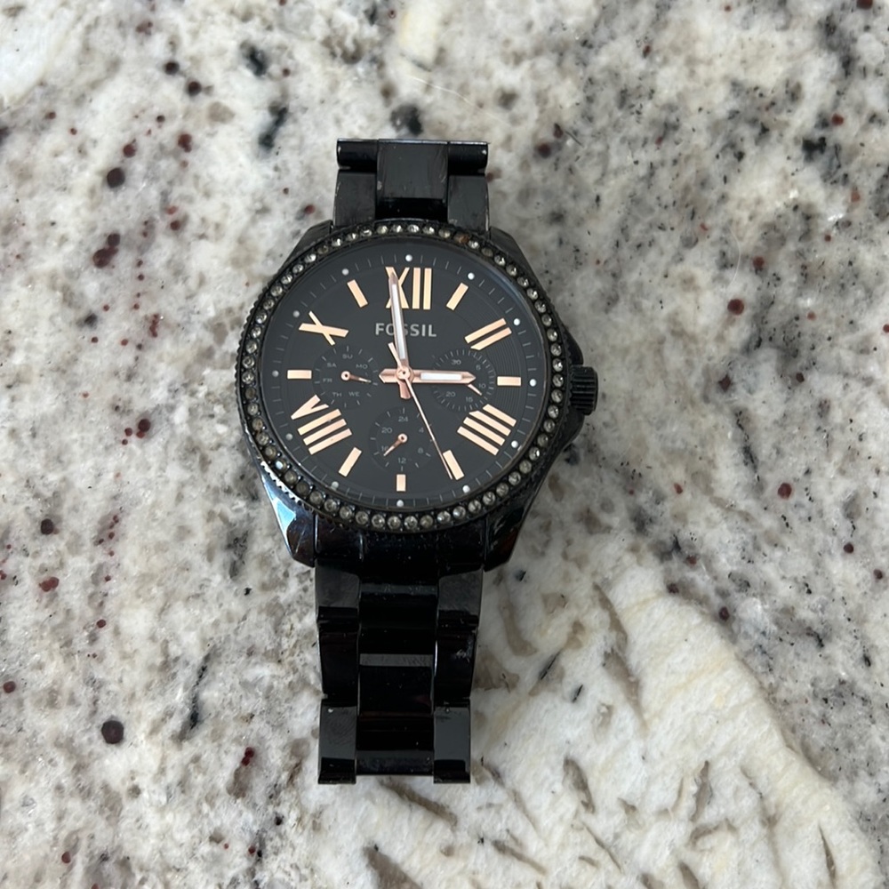 Black Fossil watch